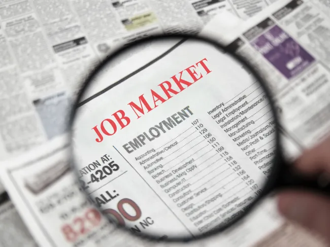 job market in newspaper